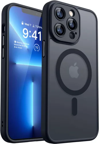 Miniatura 124 de CANSHN Funda magnética compatible con iPhone 17 Pro, mejorada [protección completa de la cámara] [compatible con Magsafe] [mate translúcido] funda