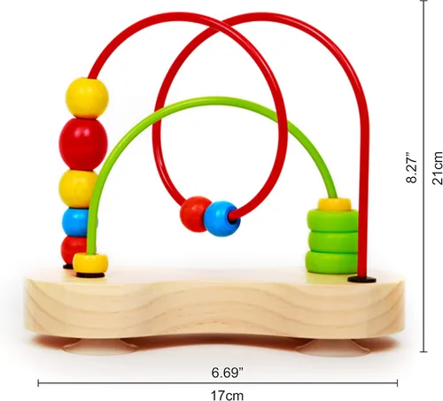 Miniatura 3 de Laberinto de madera con cuentas con doble burbuja de Hape.