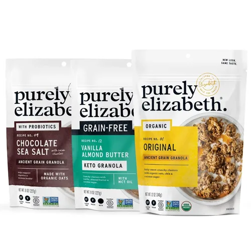 Miniatura 7 de Purely Elizabeth Granola vegana sin gluten de grano antiguo, original (3 piezas)