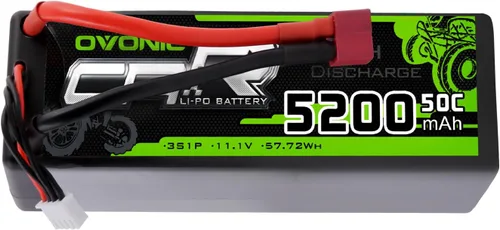 OVONIC 3s Lipo Batería 50C 5200mAh 11.1V Lipo Batería con Dean-Style T RC Coche Camión Barco Avión Helicóptero Quadcopter