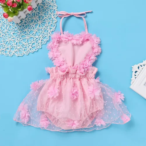 Miniatura 2 de ODASDO Conjunto de ropa de 2 piezas para bebé niña para primer cumpleaños con encaje y tutú de tul con diadema, conjunto de ropa de 2 piezas
