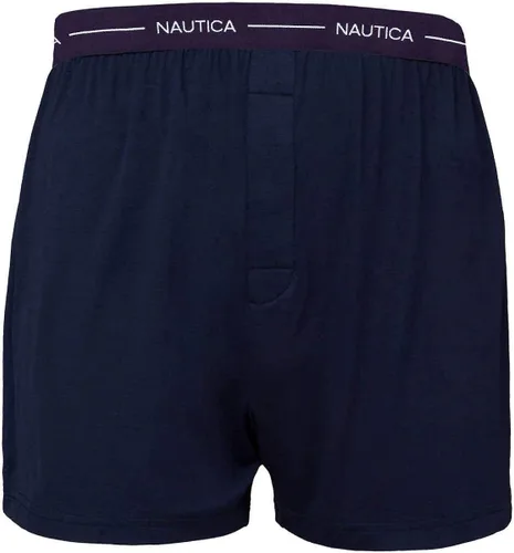 Miniatura 3 de Nautica Boxer Modal de algodón para hombre con bragueta funcional, sin etiquetas, paquete de 3