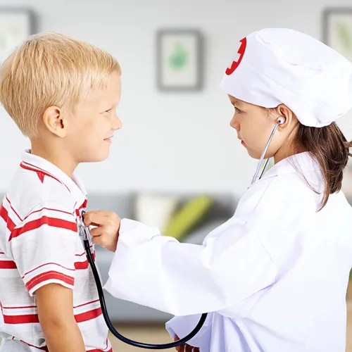 Miniatura 2 de EFO SHM Kit de médico para niños, 34 piezas para niños pequeños de 3 a 5 años con bolsa de almacenamiento médico y estetoscopio real, para niños