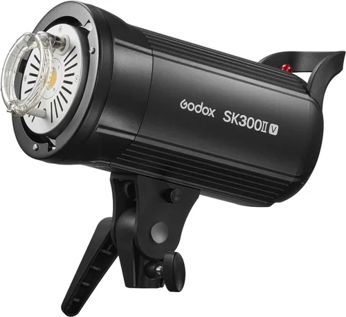 Godox SK300II-V Luz de flash de estudio mejorada 300Ws Power GN58 5600±200K luz estroboscópica con lámpara de modelado LED Bowens Mount Fotografía