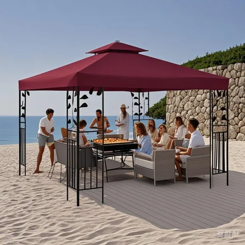 Miniatura 9 de Cubierta superior de repuesto para toldo de 10 x 10 pies, doble capa ventilada, para marco de glorieta de exterior estándar de 10 x 10 pies