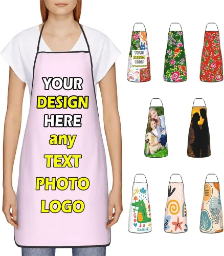 Miniatura 41 de Delantales impermeables personalizados para diseñar tu propia foto logotipo texto para cocinar hornear 28.3 x 20.4 pulgadas