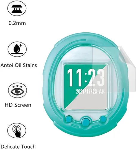 Miniatura 5 de Protector de pantalla compatible con Tamagotchi Uni y Smart, película transparente de PET de cobertura completa HD