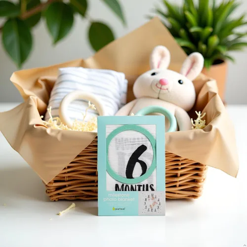 Miniatura 7 de Pearhead Manta de hitos para bebé, accesorio para fotos de hitos mensuales para recién nacido, regalo de recuerdo de bebé niña o bebé, regalo