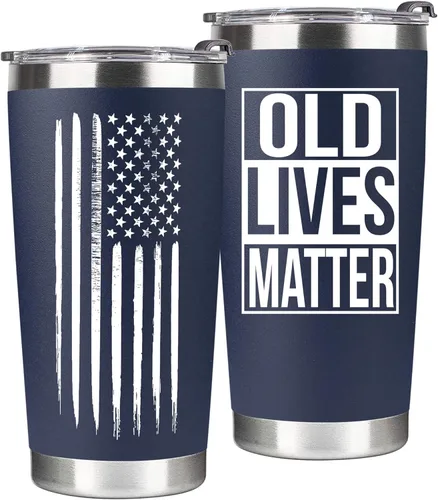 VIWIS Regalos de cumpleaños para hombres, papá, él, abuelo – Divertido vaso de jubilación de 20 onzas, azul marino (VIWIS-TUMB15)