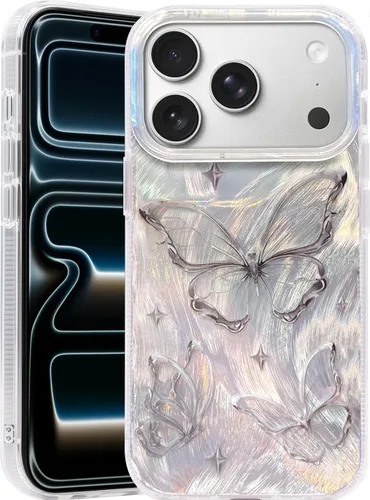 Miniatura 100 de I-MGAE-IN-AR Funda compacta para iPhone 11, diseño de mariposa, marco de protección de lente de cámara con diamante 3D, bonitas fundas protectoras