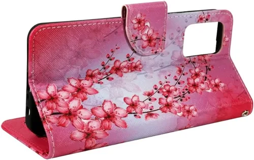 Miniatura 2 de Zase Funda protectora para Nokia G310 5G (2023), diseño bonito, de piel sintética, cierre magnético con función atril, ranura para tarjeta de Rosado