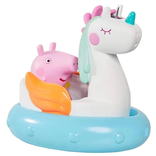 Tomy Toomies Peppa Pig Peppa's Unicorn - Flotador de baño, juguetes de baño para bebés, juguetes de baño para niños para juegos acuáticos,