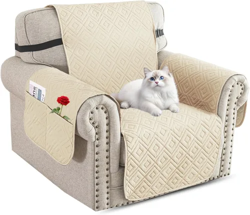 Miniatura 27 de XINEAGE Funda 100% impermeable para silla y sofá para mascotas, funda antideslizante para sofá, fundas lavables para silla, protector de muebles