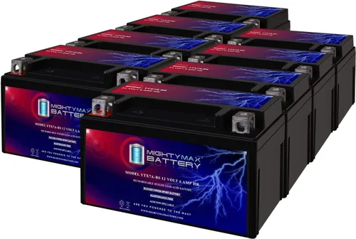 Miniatura 12 de Mighty Max Batería YTX7A-BS - 12 V 6 AH, 105 CCA, Batería SLA AGM para Motocicleta Recargable Libre de Mantenimiento