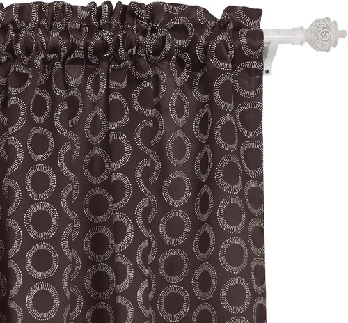 Miniatura 8 de Deconovo Cortinas opacas con bolsillo para barra, para Ktichen, 52 x 95 pulgadas, color beige