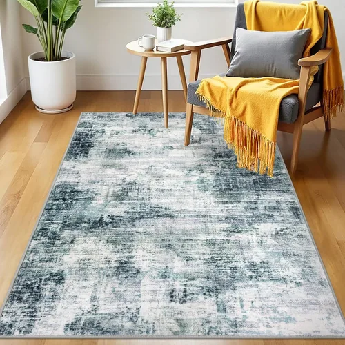 Miniatura 341 de IOHOUZE Alfombra abstracta lavable de 3 x 12 pies para pasillos, antideslizante para cocina, camino de entrada de lana sintética para interiores