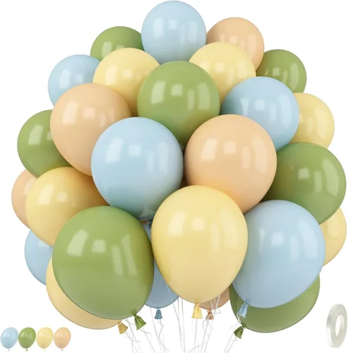 Miniatura 25 de Globos de látex blanco dorado rosa claro, 35 piezas
