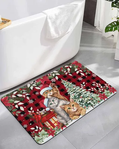 Miniatura 9 de Tapete de baño de otoño para bañera, tapete antideslizante de secado rápido y absorbente, tierra de diatomeas, cocina, ducha, fregadero, lavable