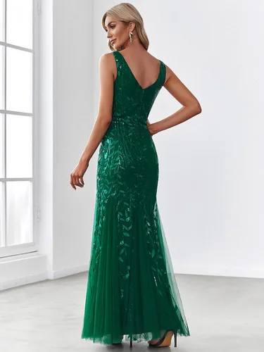 Miniatura 2 de Ever-Pretty 7886 - Vestido largo de noche sin mangas con cuello en V doble para mujer