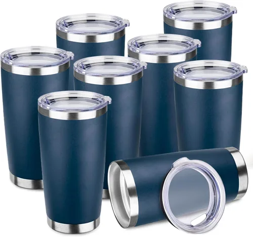 Miniatura 19 de StarSpeed Vaso de 20oz a granel con tapa, acero inoxidable de doble pared aislada al vacío, taza de café con recubrimiento de polvo para bebidas