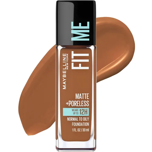 Miniatura 68 de Maybelline New York Fit Me Matte + Poreless Base Líquida, Formato de Bolsa, 220 Natural Beige, 1.3 onzas 220 Beige natural