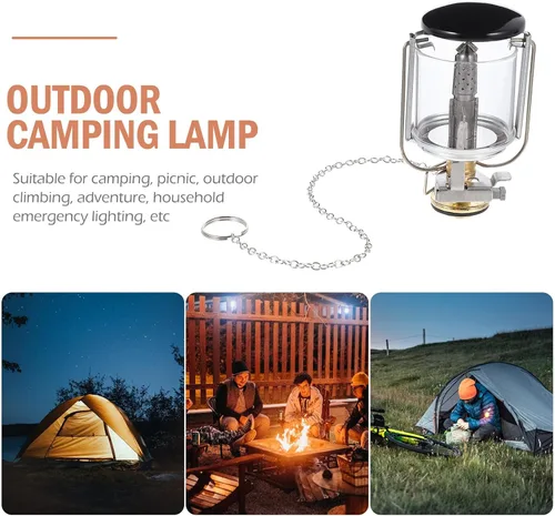 Miniatura 6 de Healifty Linterna compacta de gas propano con bolsa de almacenamiento, lámpara de campamento al aire libre para senderismo, pesca, iluminación