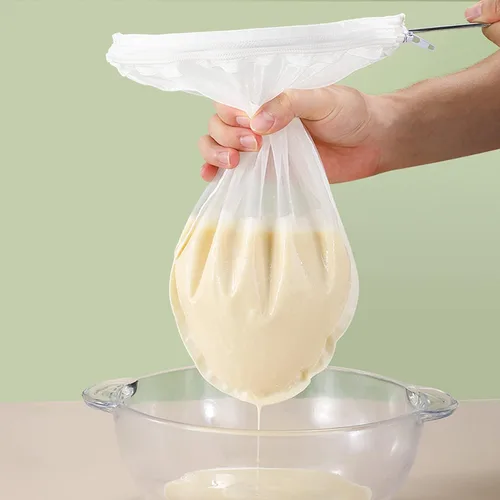 Miniatura 5 de Colador de bolsas de leche de nueces con soporte, coladores de malla fina, colador de gelatina, bolsa de tela de queso reutilizable para colar