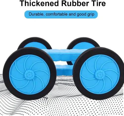 Miniatura 4 de Bicicleta de pedal de equilibrio para niños, vehículo de entrenamiento Hoverbard, scooter de ejercicio de equilibrio de confianza en uno mismo, Azul