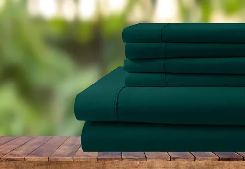 Miniatura 12 de Juego de ropa de cama de 6 piezas, juego de sábanas de algodón de 1000 hilos, bolsillo extra profundo de 28 pulgadas, tejido satinado nítido y Negro