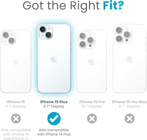 Miniatura 2 de Speck Protector de pantalla de vidrio para iPhone 15 Plus, compatible con pantalla iPhone 15 Plus de 6.7 pulgadas, vidrio ultrafino, resistente a