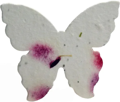 Miniatura 14 de Of The Earth Papel hecho a mano – Papel de semillas de flores silvestres con forma de mariposa – Grande 3 pulgadas – Juego de 100