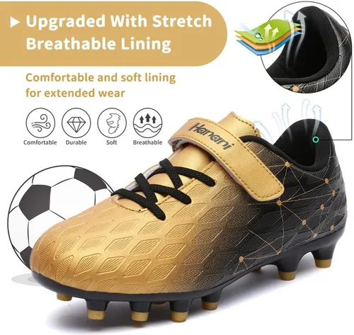Miniatura 3 de Hanani Zapatos deportivos de fútbol para niños y niñas, FGAG FGAG, zapatos deportivos de entrenamiento para correr, para interiores y exteriores