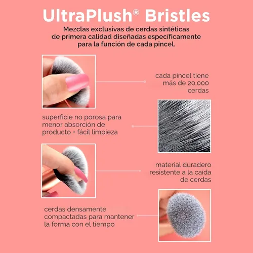 Miniatura 11 de Set de brochas para cejas de Real Techniques, para levantar cejas, rellenar y dar estilo, brochas de doble punta, kit completo para cejas, consigue