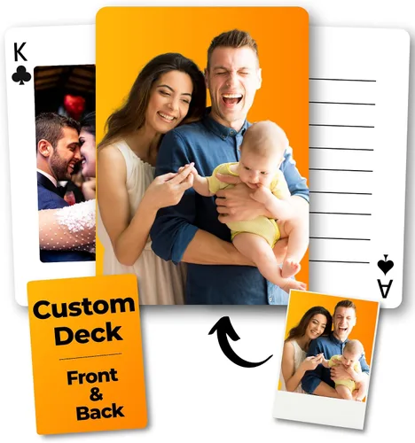 Miniatura 13 de Naipes personalizados con foto, baraja de cartas personalizadas de 2 caras, imprime 46 diseños, imágenes y crea tu propio regalo personalizado