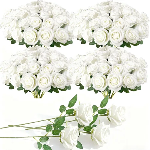 Miniatura 8 de 40 piezas de flores artificiales de aliento de bebé, flores artificiales de aliento de bebé, tallos largos de aliento de bebé, tallos largos
