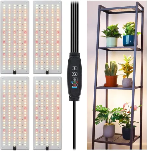 Miniatura 11 de LBW Luz LED de crecimiento, luz de crecimiento de espectro completo con 4 niveles regulables y temporizador de encendido/apagado automático, lámpara