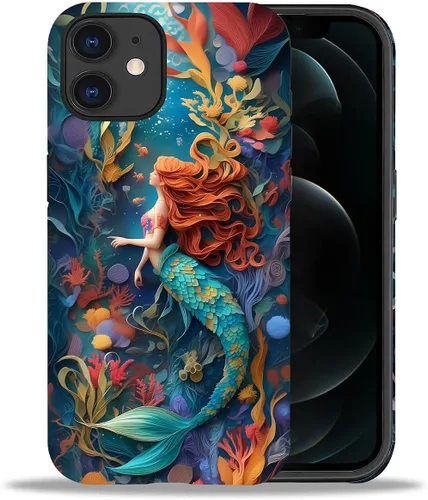 Miniatura 96 de DAIZAG Funda compatible con iPhone 11, hermoso color arena, patrón completo, carcasa rígida híbrida de plástico TPU + funda de protección