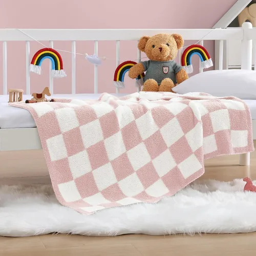 Miniatura 36 de WRENGONGE - Manta a rayas de color caqui, suave, acogedora, mullida, cálida, para sillón, sofá, cama o viajes, ligera, 50 x 70 pulgadas, regalo