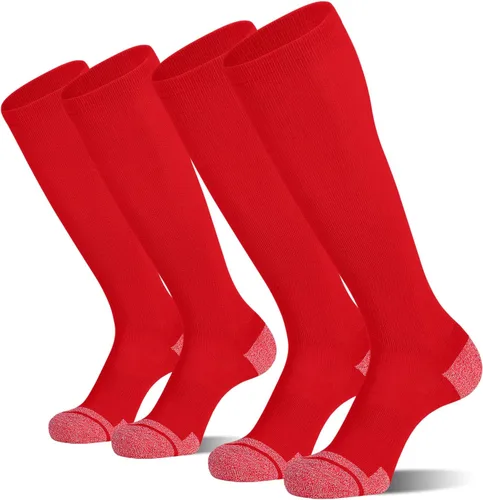 CS CELERSPORT Paquete de 23 calcetines de béisbol y sóftbol para fútbol, hasta la rodilla, sobre la pantorrilla, calcetines deportivos