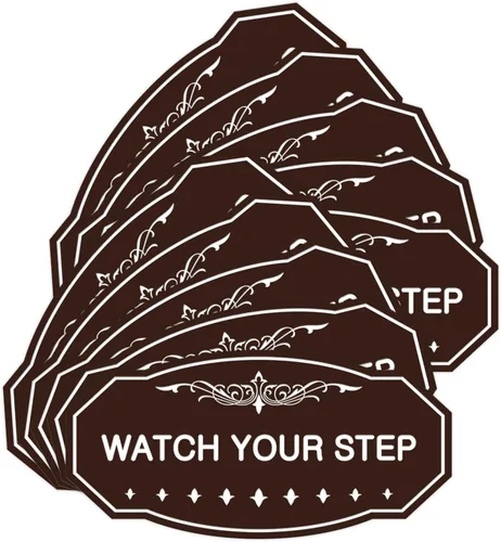 Miniatura 31 de Signs ByLITA Victorian Watch Your Step - Letrero de pared o puerta Material duradero y fácil instalación Señalización de seguridad (negro)