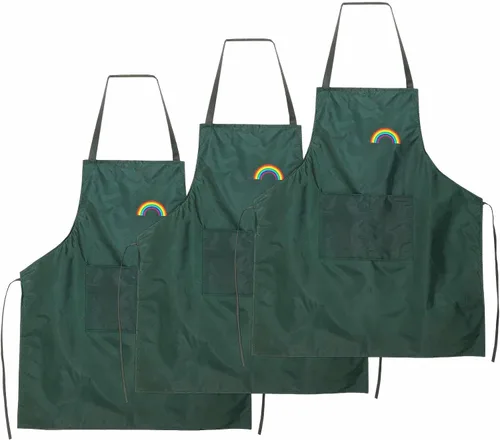 Miniatura 9 de HARFINGTON Delantal de cocina unisex para restaurante no ajustable, lavable, con 2 bolsillos