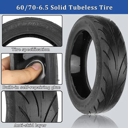Miniatura 3 de YBang Neumático Sólido Sin Cámara 60/70-6.5 con Válvula con Sellador Líquido Incorporado Reparable para Segway Ninebot Max G30 Scooter Neumático 1