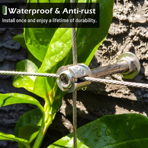 Miniatura 2 de Enrejado de alambre para plantas trepadoras al aire libre, juego de 20 enrejados de alambre de pared con cable y cortador de acero inoxidable