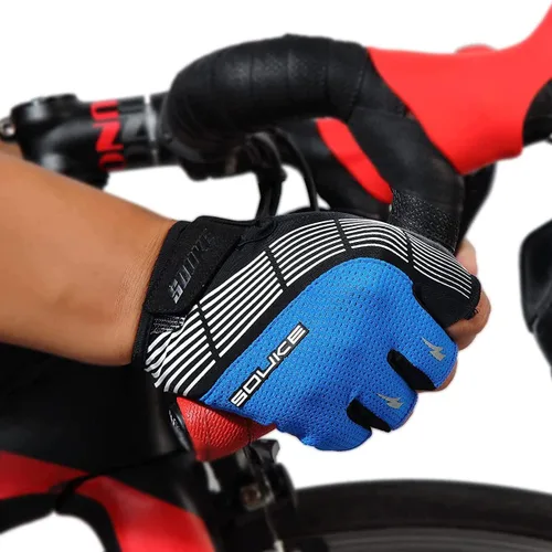 Miniatura 5 de Souke Sports Guantes de ciclismo Guantes acolchados de medio dedo para bicicleta con absorción de golpes, antideslizantes, transpirables, MTB