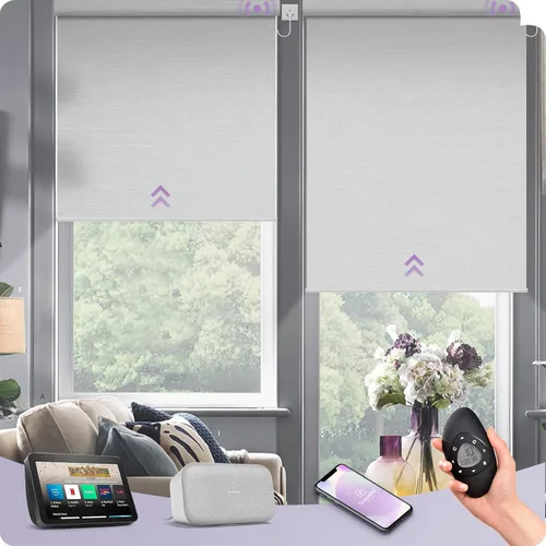 Miniatura 18 de Graywind Persiana Enrollable Motorizada 100% Opaca Compatible con Alexa Google Control Remoto Inteligente Persianas Recargables con Batería Motor