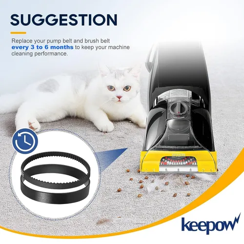 Miniatura 5 de KEEPOW Proheat - Correa de repuesto 6960w para aspiradora Bissell Proheat modelo 1846, 1799, 25A3, 7901, 1622, 8910, 7920, 1623, repuesto 0150621