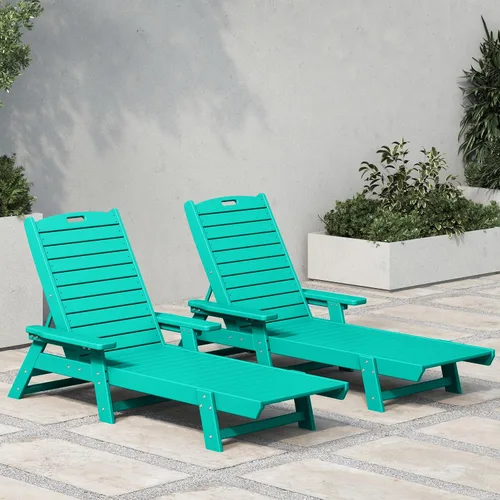 Miniatura 25 de WestinTrends Malibu Poly - Tumbona reclinable azul marino