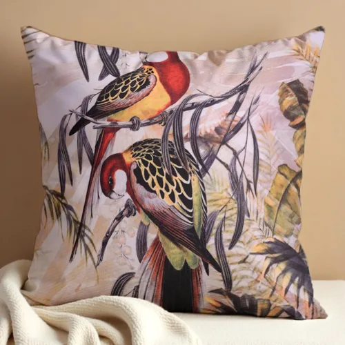 Miniatura 11 de Decozen Fundas de almohada decorativas con estampado de pájaros con diseño floral para decoración del hogar, sala de estar y dormitorio, funda
