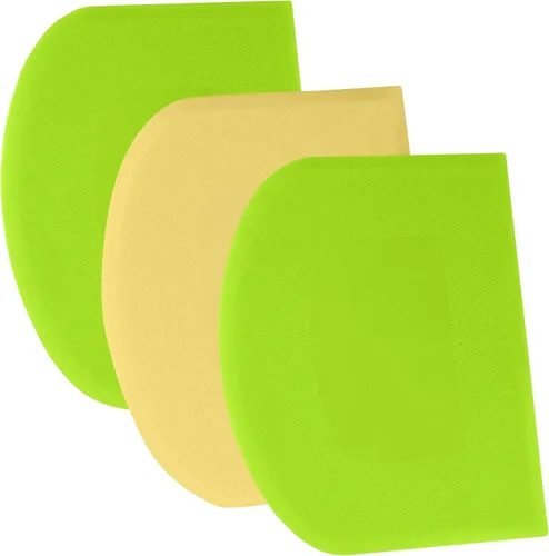 Miniatura 15 de SURDOCA Raspador de Masa Raspador de Banco - 3P 4.7x3.7" Raspador de Tazón de Plástico Flexible, Borde Afilado y Ángulos Raspador de Pastel.