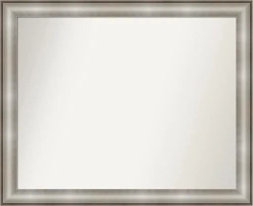 Miniatura 258 de Amanti Art Espejo de baño plateado para sobre fregadero, 28 x 47 pulgadas, espejo rectangular de plata imperial, marco de madera tradicional de gran
